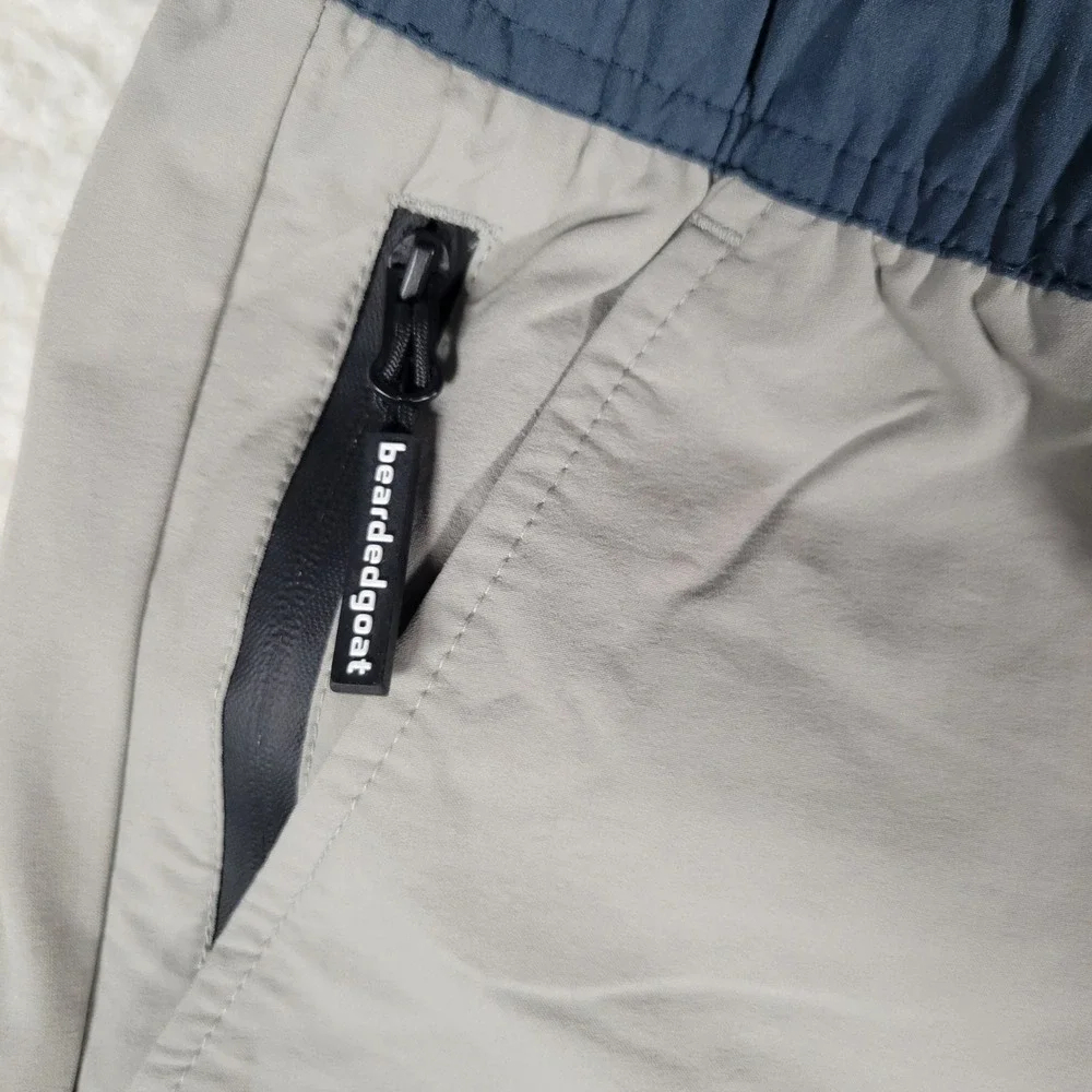 Bearded Goat Board Shorts Mens Size XL Blue Grey Colorblock Quick Dry Swim Trunk
